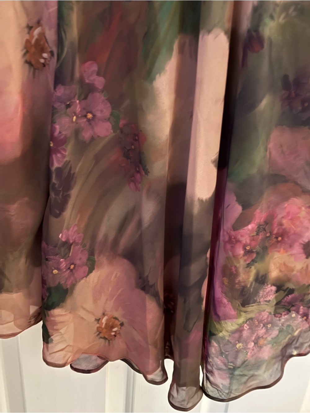 Midi Dress by Robbie Bee Cowlneck/Chiffon-Floral print Size 12 new with tags - Picture 2 of 3